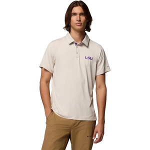 Columbia Men’s Collegiate Tech Trail Polo(Lsu – Dark Stone)