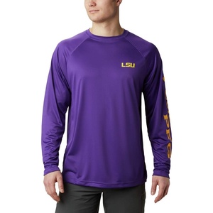 Columbia Men’s Collegiate Terminal Tackle Long Sleeve Shirt(Lsu – Vivid Purple/Collegiate Yellow)