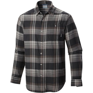 Columbia Men’s Cornell Woods Flannel Long Sleeve Shirt(Black)
