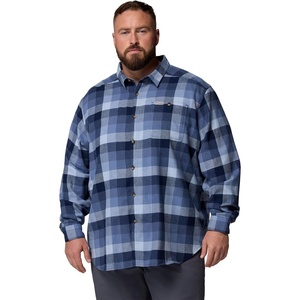 Columbia Men’s Cornell Woods Flannel Long Sleeve Shirt(Collegiate Navy Multi Buffalo Check)