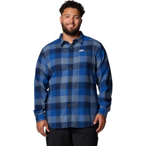 Columbia Men’s Cornell Woods Flannel Long Sleeve Shirt(Collegiate Navy Ombre Buffalo)