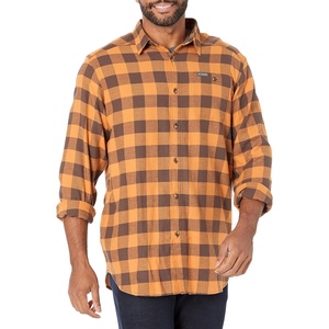 Columbia Men’s Cornell Woods Flannel Long Sleeve Shirt(Cordovan Buffalo Check)