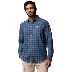Columbia Men’s Cornell Woods Flannel Long Sleeve Shirt(Dark Mountain Cozy Check)