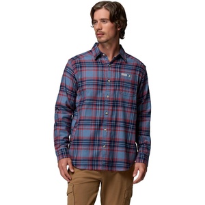 Columbia Men’s Cornell Woods Flannel Long Sleeve Shirt(Dark Mountain Textured Plaid)