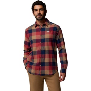 Columbia Men’s Cornell Woods Flannel Long Sleeve Shirt(Red Oxide Multi Buffalo)