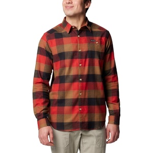 Columbia Men’s Cornell Woods Flannel Long Sleeve Shirt(Sail Red Ombre Buffalo)