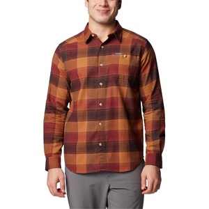Columbia Men’s Cornell Woods Flannel Long Sleeve Shirt(Spice Ombre Buffalo)