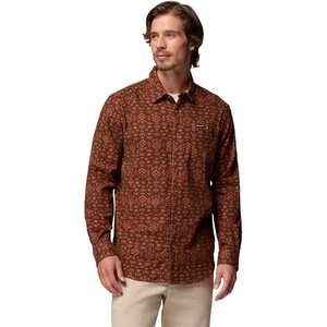 Columbia Men’s Cornell Woods Flannel Long Sleeve Shirt(Tobacco Geostripe Tonal)