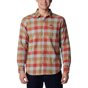 Columbia Men’s Cornell Woods Flannel Long Sleeve Shirt(Warp Red Buffalo Check)