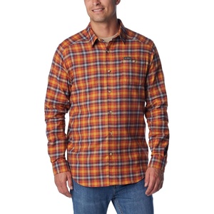 Columbia Men’s Cornell Woods Flannel Long Sleeve Shirt(Warp Red Tartan Ombre)