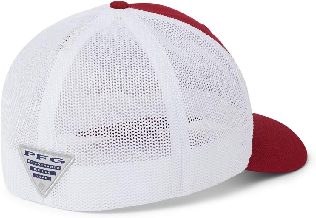 image:imageColumbia NCAA UnisexAdult PFG Mesh Ball Cap LargeXLargeArk Red Velvet
