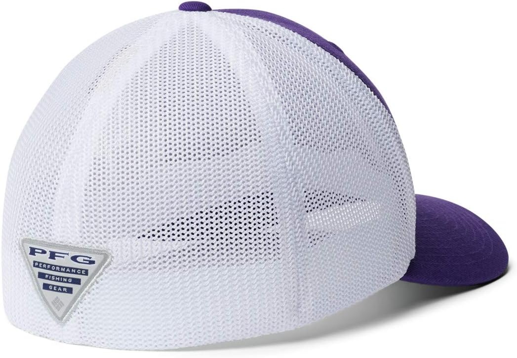 image:imageColumbia NCAA UnisexAdult PFG Mesh Ball Cap LargeXLargeLsu Vivid Purple