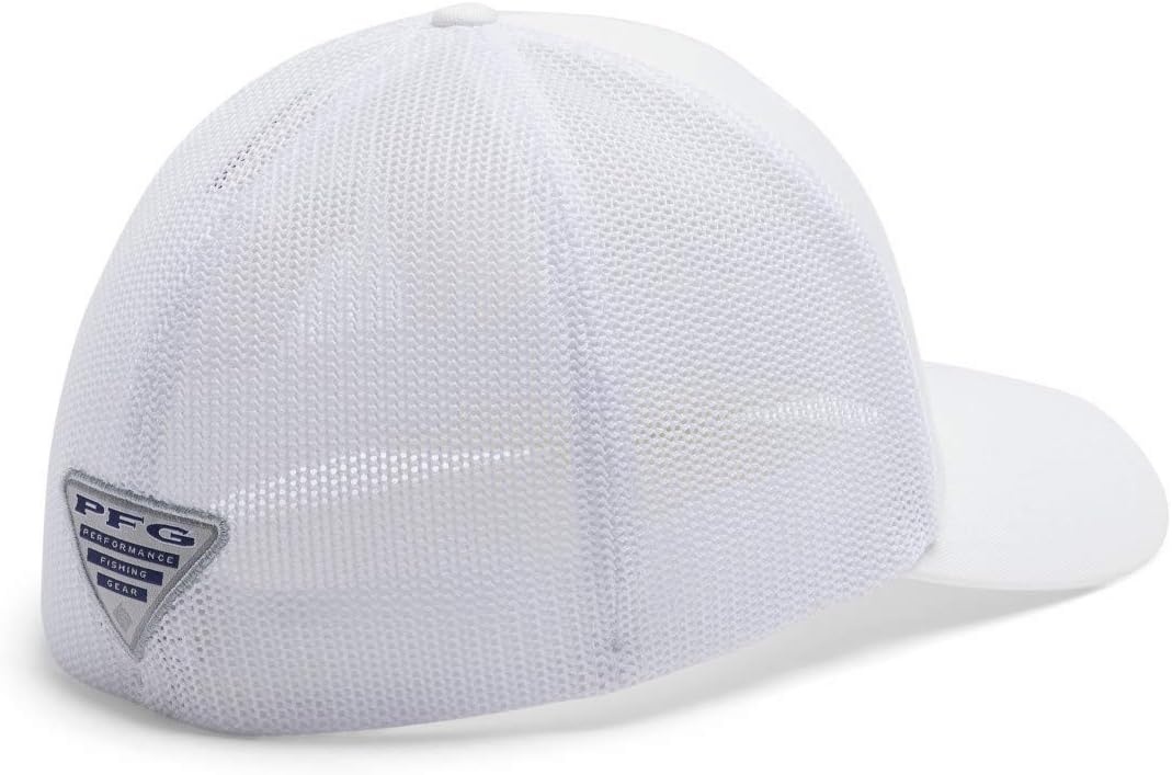 image:imageColumbia NCAA UnisexAdult PFG Mesh Ball Cap LargeXLargeWv White