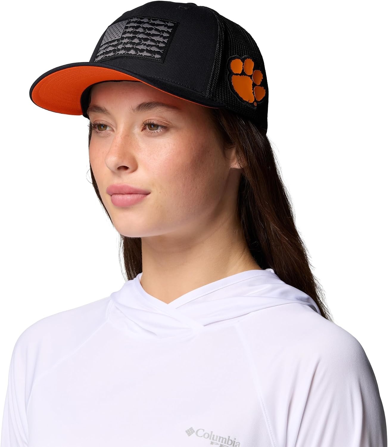 image:imageColumbia Unisex Collegiate PFG Mesh Fish Flag Ball CapCle Black