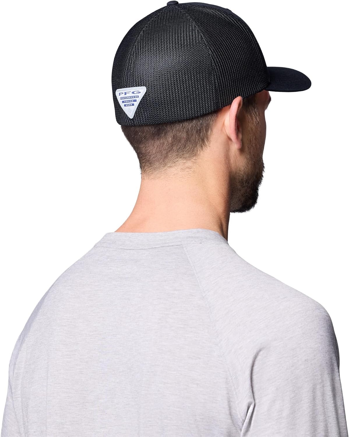 image:imageColumbia Unisex Collegiate PFG Mesh Fish Flag Ball CapCle Black