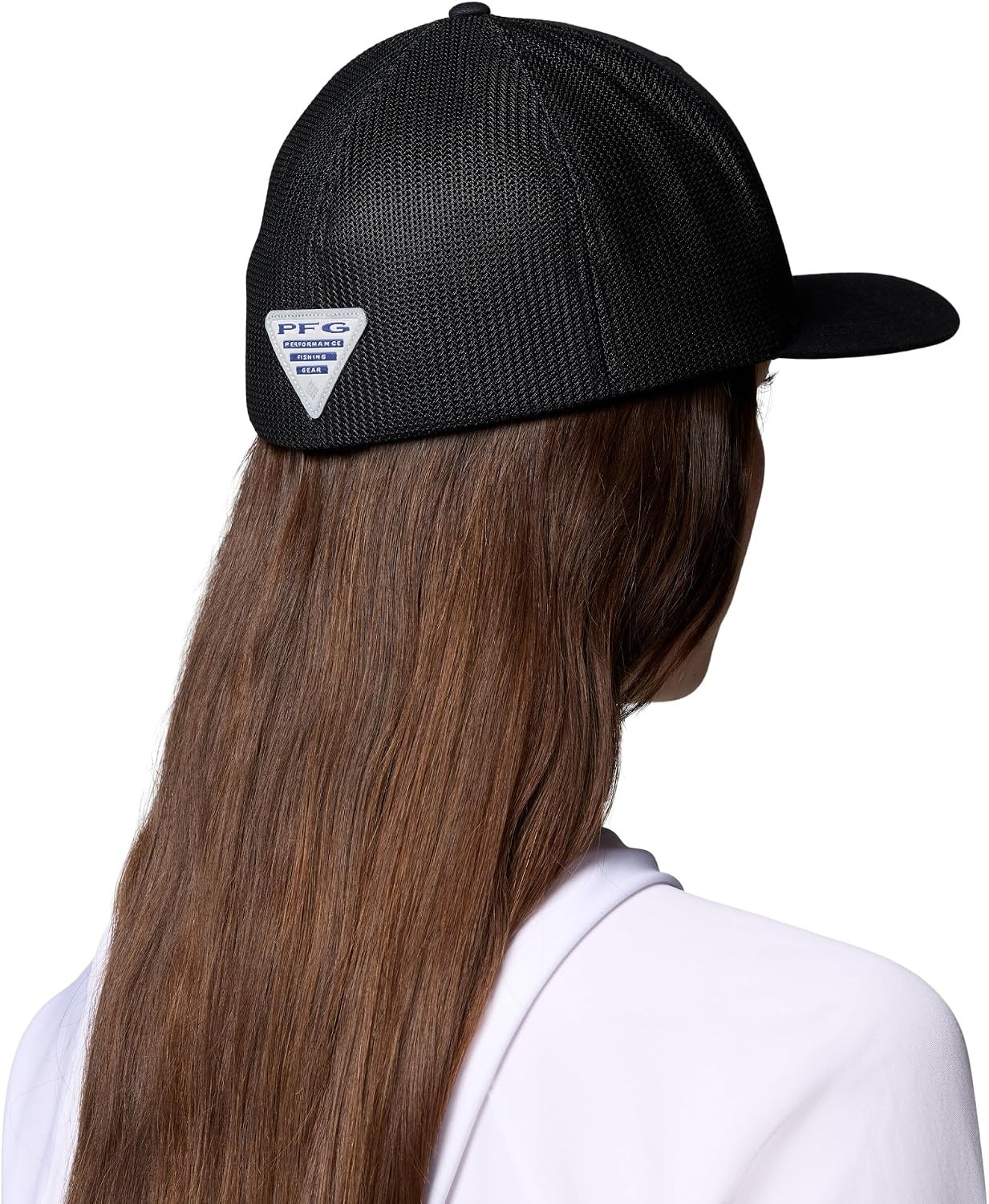 image:imageColumbia Unisex Collegiate PFG Mesh Fish Flag Ball CapSc Black