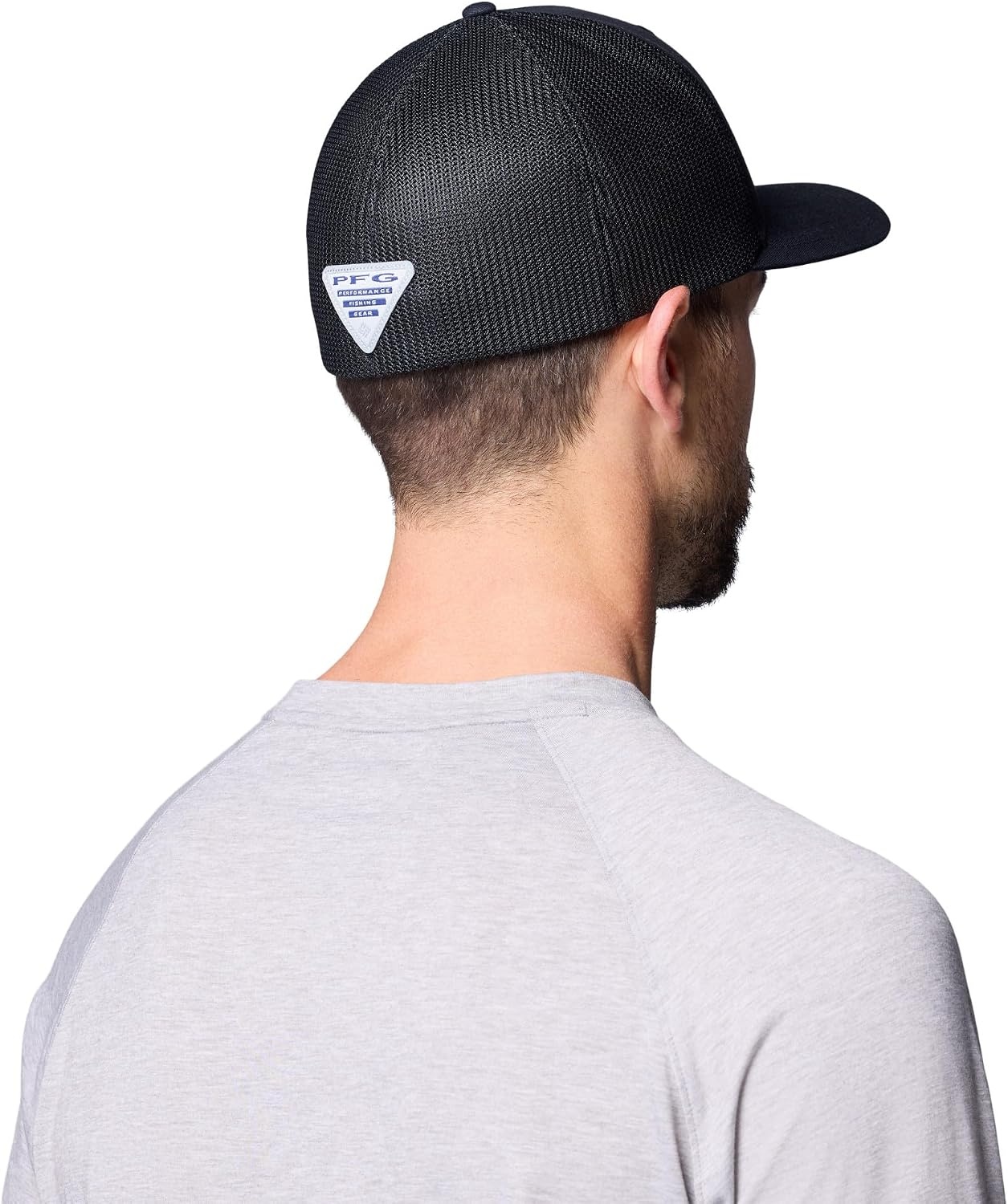 image:imageColumbia Unisex Collegiate PFG Mesh Fish Flag Ball CapSc Black
