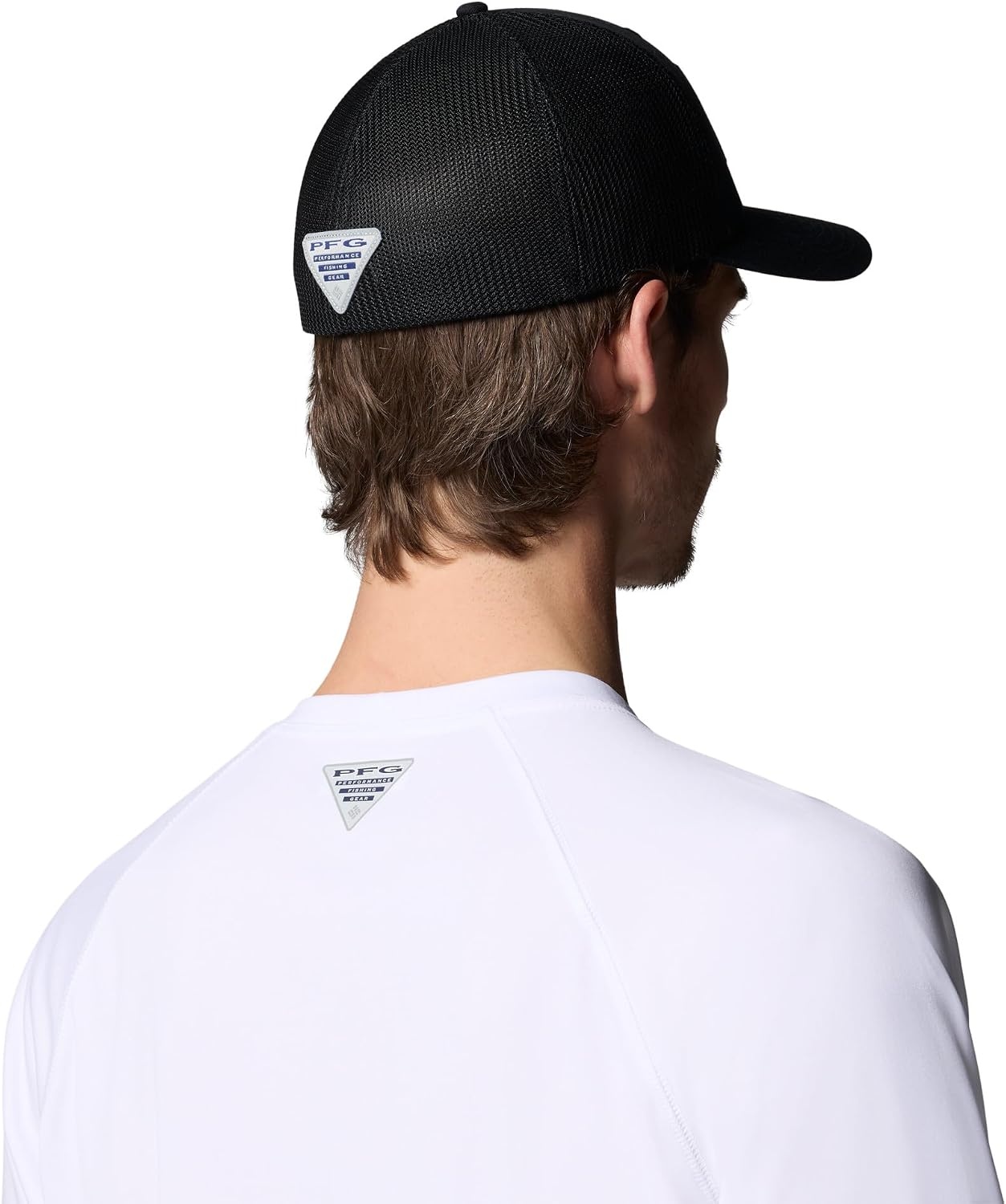 image:imageColumbia Unisex Collegiate PFG Mesh Fish Flag Ball CapUga Black