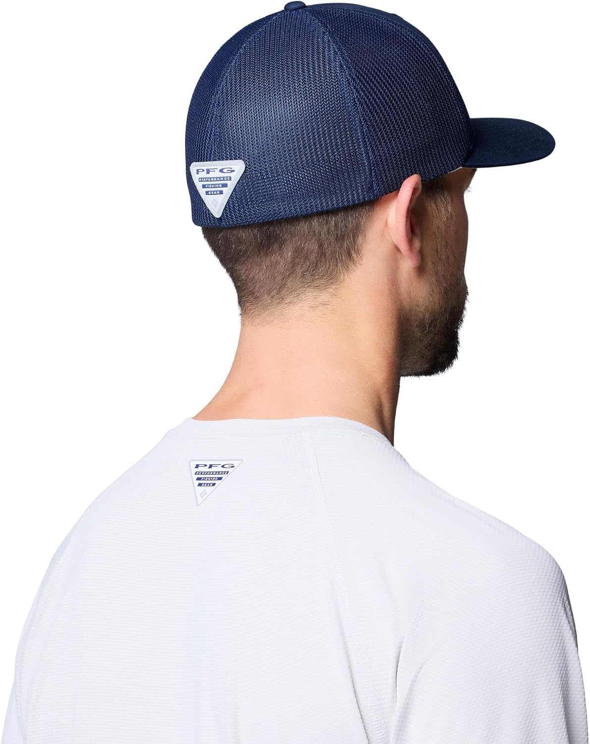 image:imageColumbia Unisex Collegiate PFG Mesh Fish Flag Ball CapUm Collegiate Navy