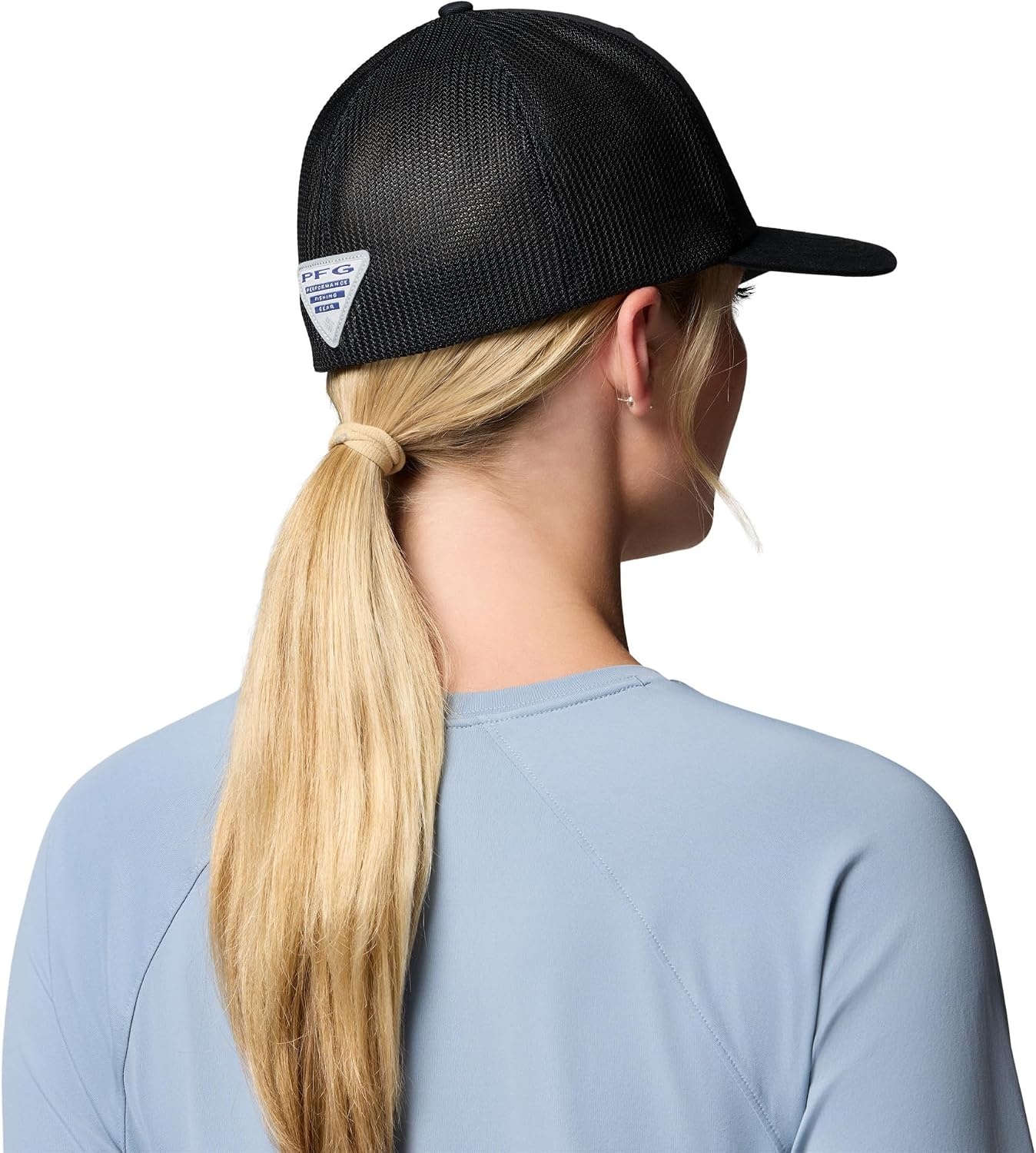 image:imageColumbia Unisex Collegiate PFG Mesh Fish Flag Ball CapWv Black