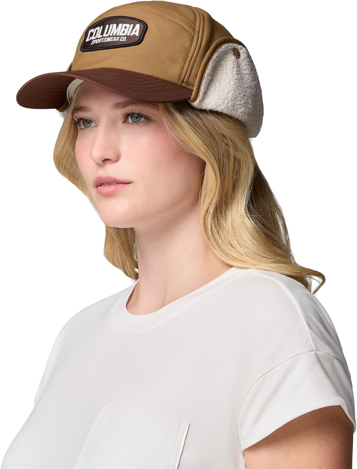 image:imageColumbia Unisex Landroamer Ear Flap CapDelta TobaccoWorking Badge