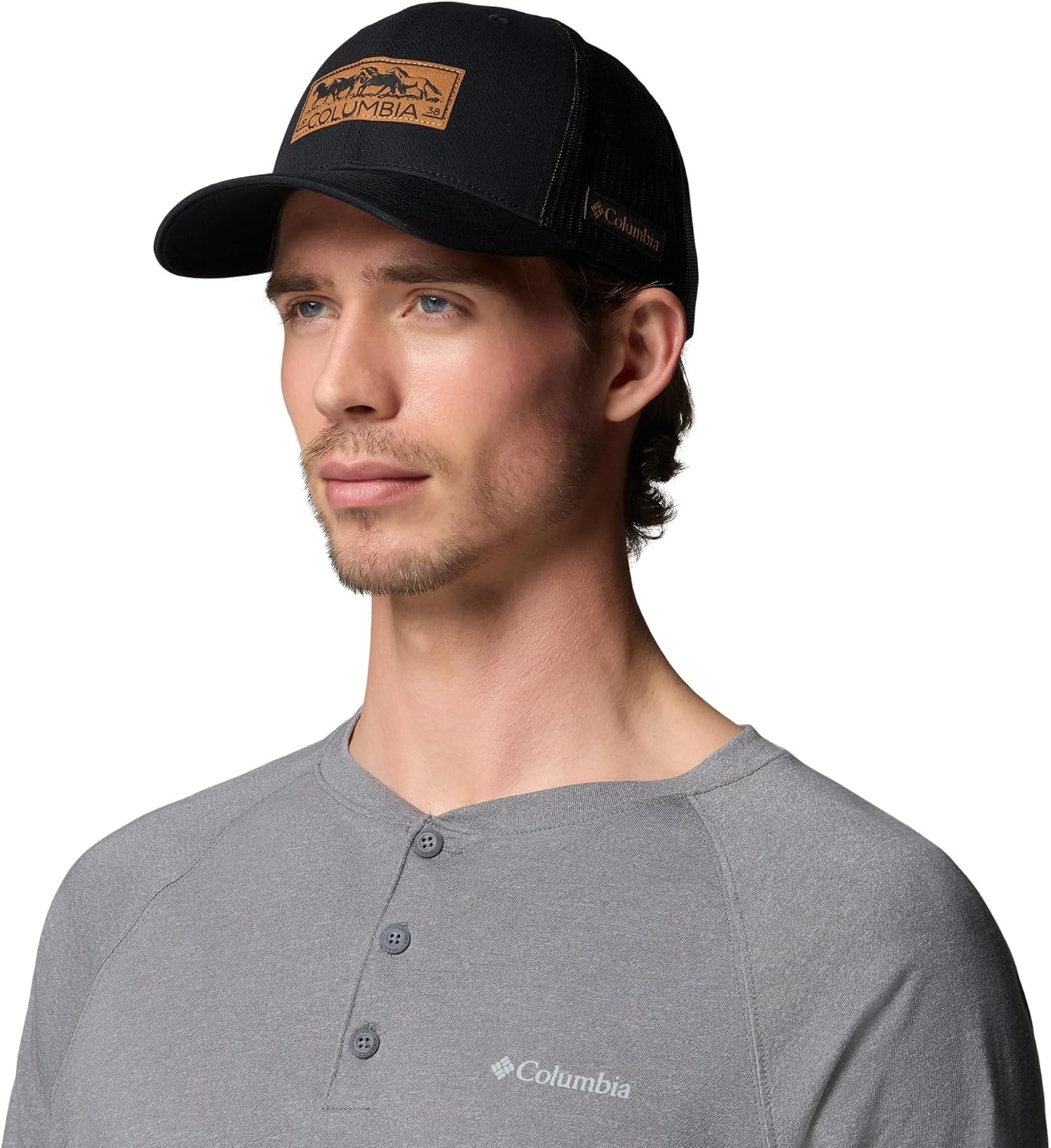 image:imageColumbia Unisex Mesh Snap BackBlackWild Horses