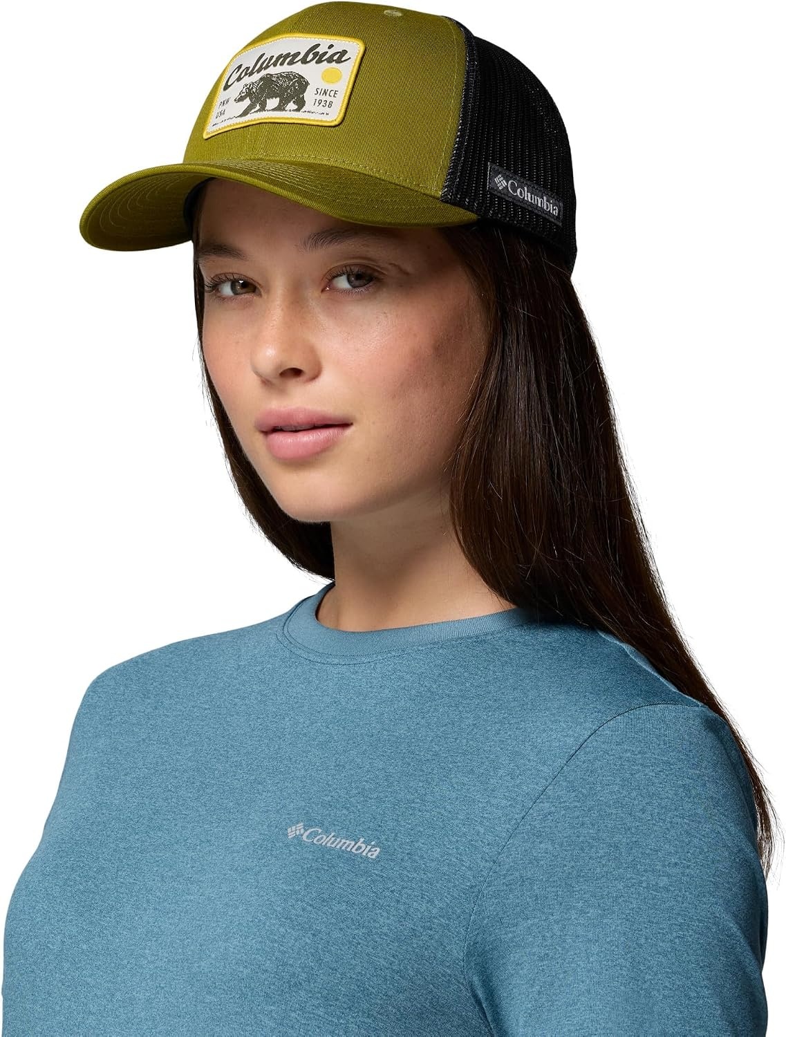 image:imageColumbia Unisex Mesh Snap BackMossy GreenPnw Bear