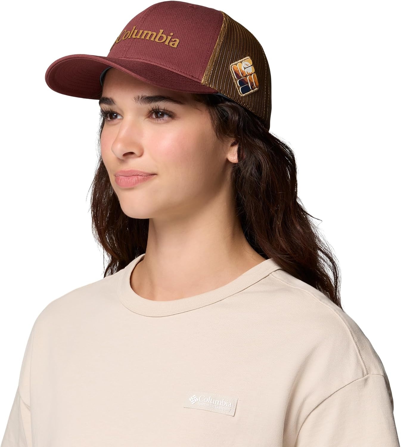 image:imageColumbia Unisex Mesh Snap BackRed RocksDeltaDesert Side Hit