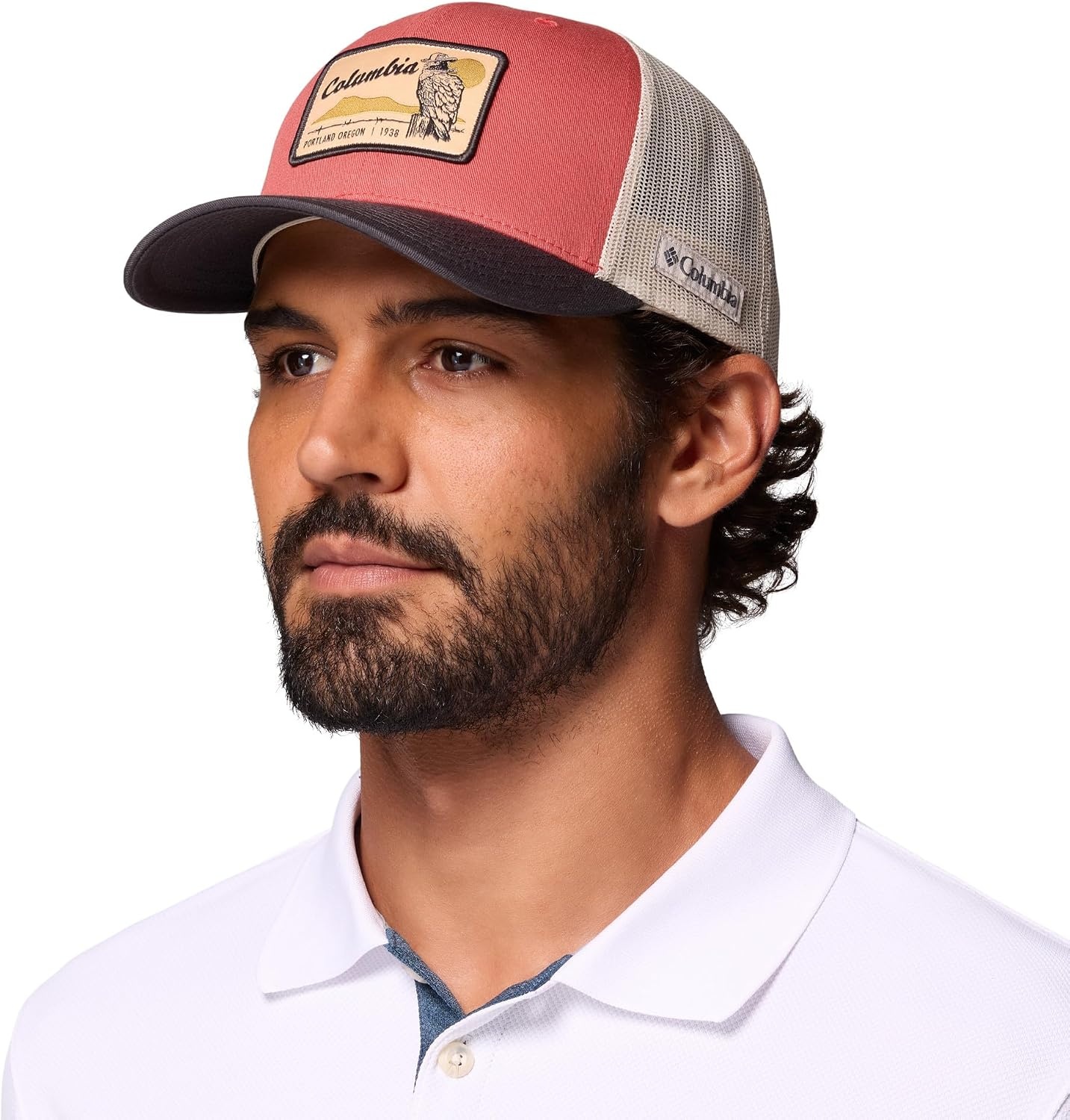 image:imageColumbia Unisex Mesh Snap BackWashed RedSharkDark StoneIron