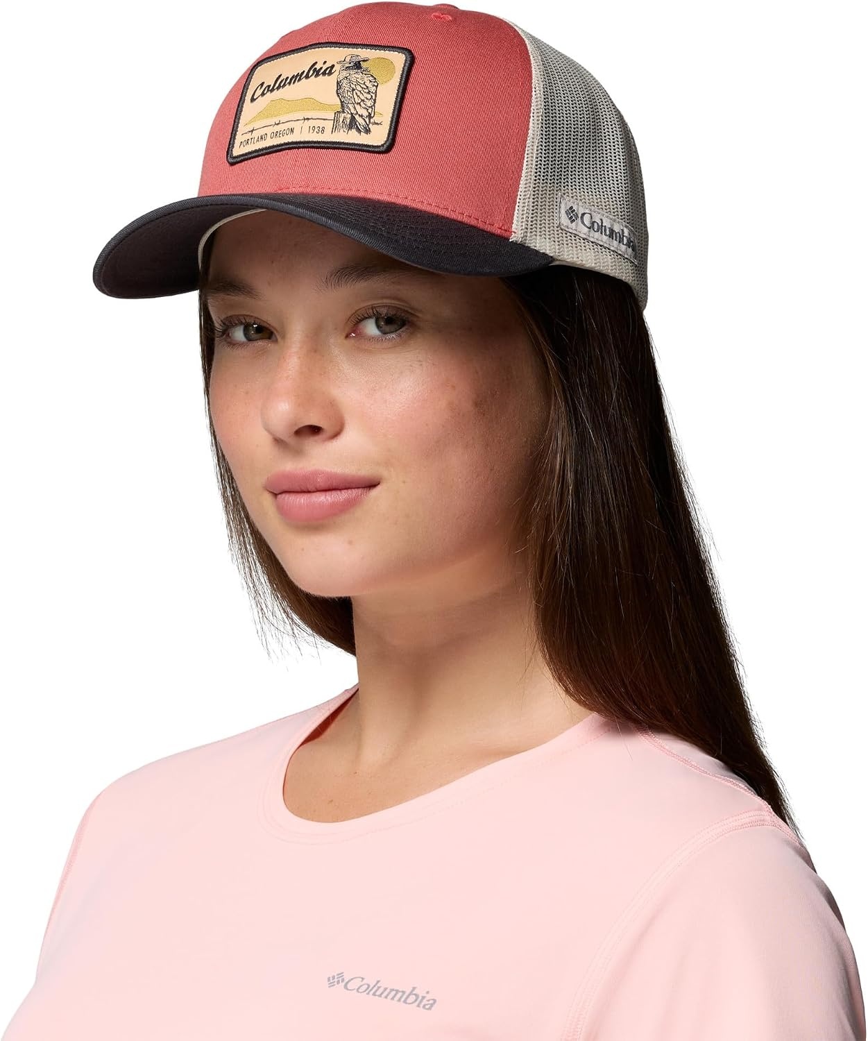 image:imageColumbia Unisex Mesh Snap BackWashed RedSharkDark StoneIron
