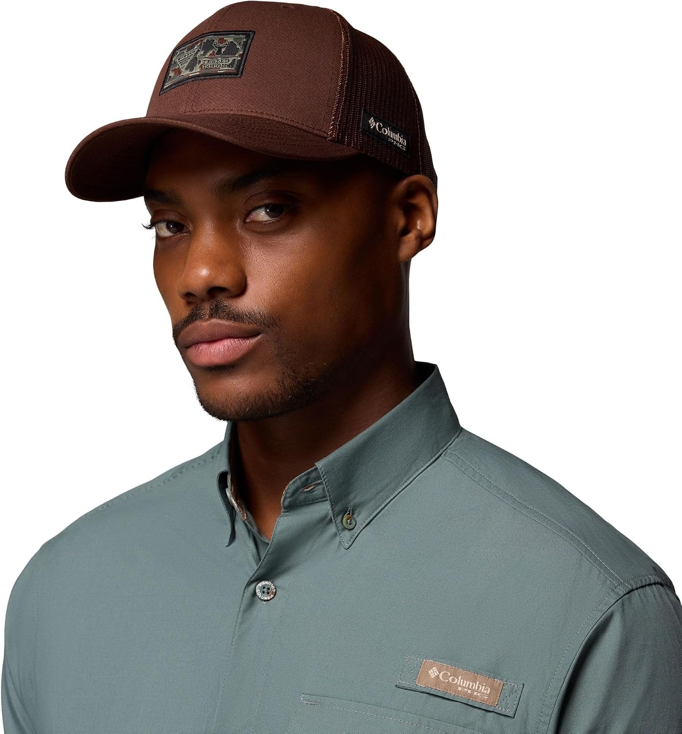 image:imageColumbia Unisex PHG Patch Mesh Snap BackTobaccoTested Tough Buck