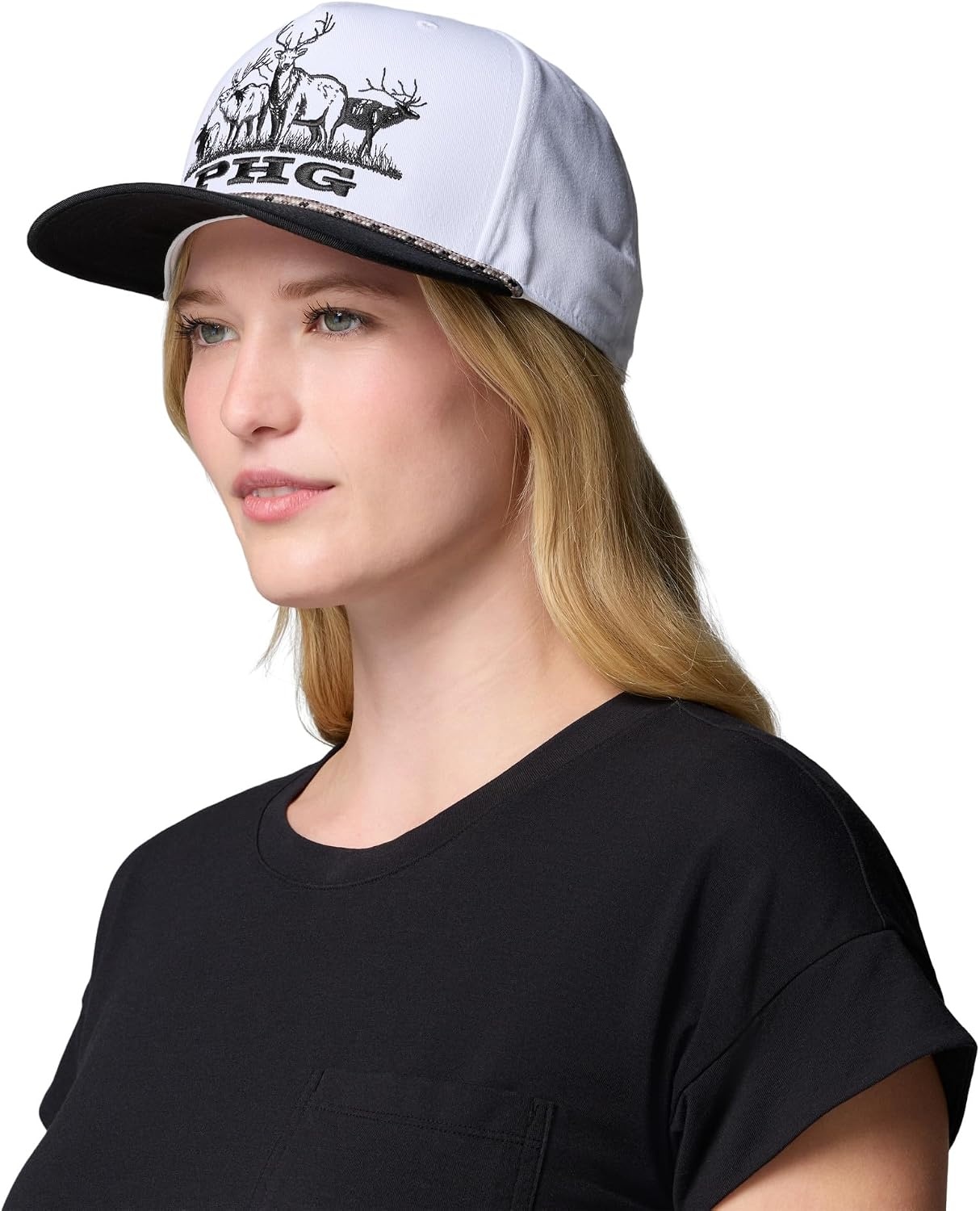 image:imageColumbia Unisex PHG Western SnapbackWhiteBlackBull Herd