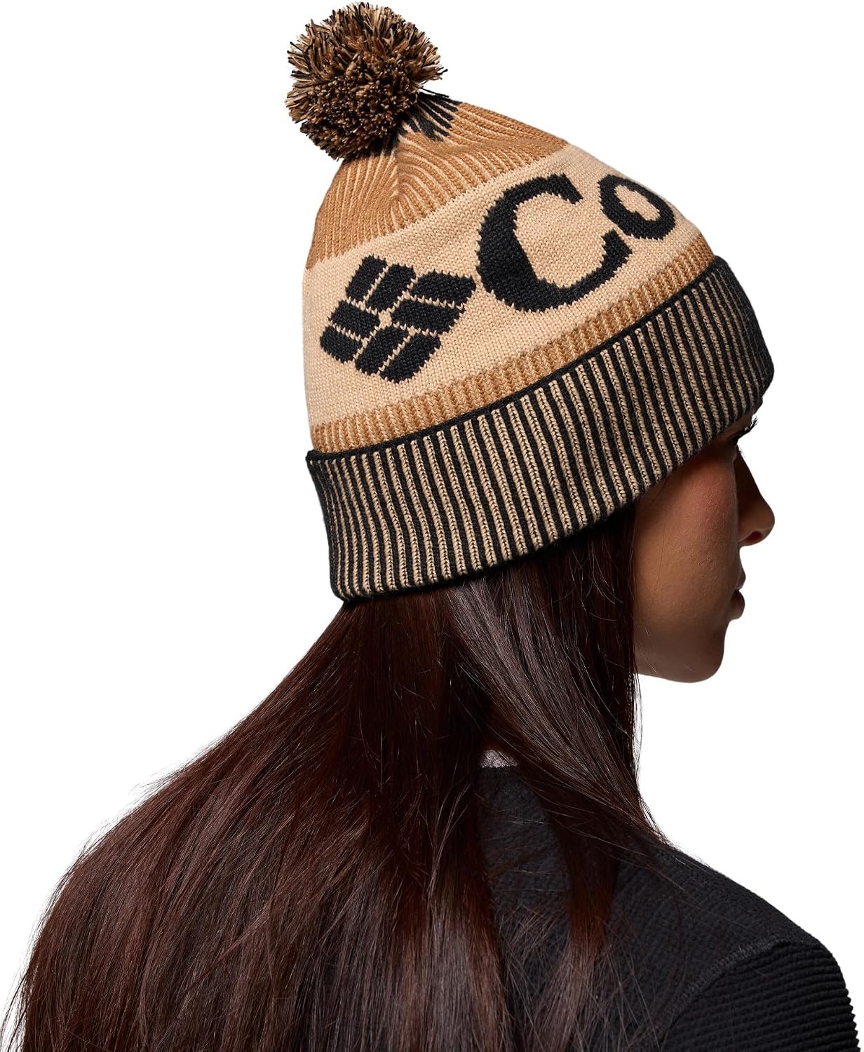 image:imageColumbia Unisex Polar Powder III BeanieBlackCamel BrownCanoe