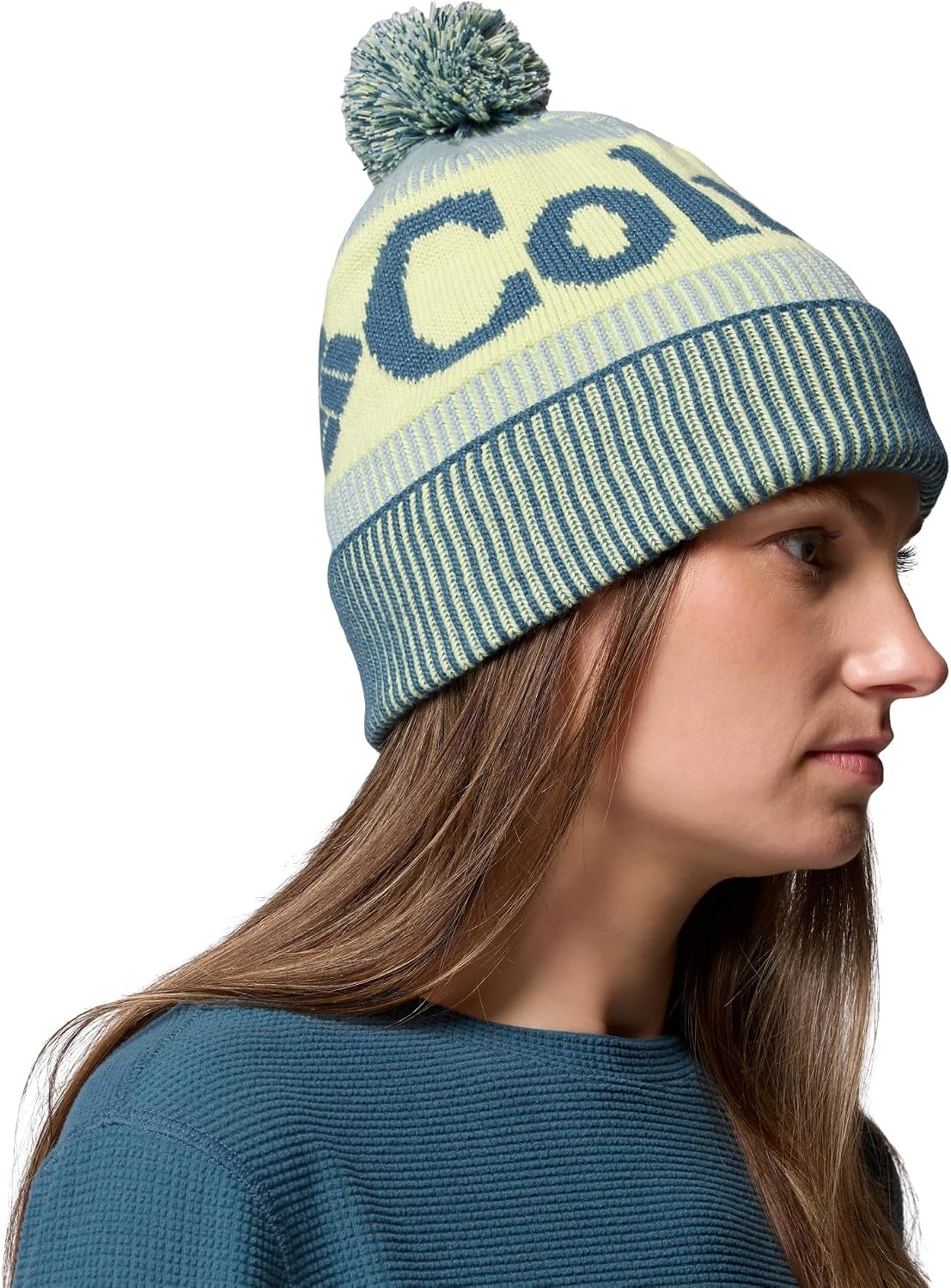 image:imageColumbia Unisex Polar Powder III BeanieEverblueCrushed BlueCitron Haze