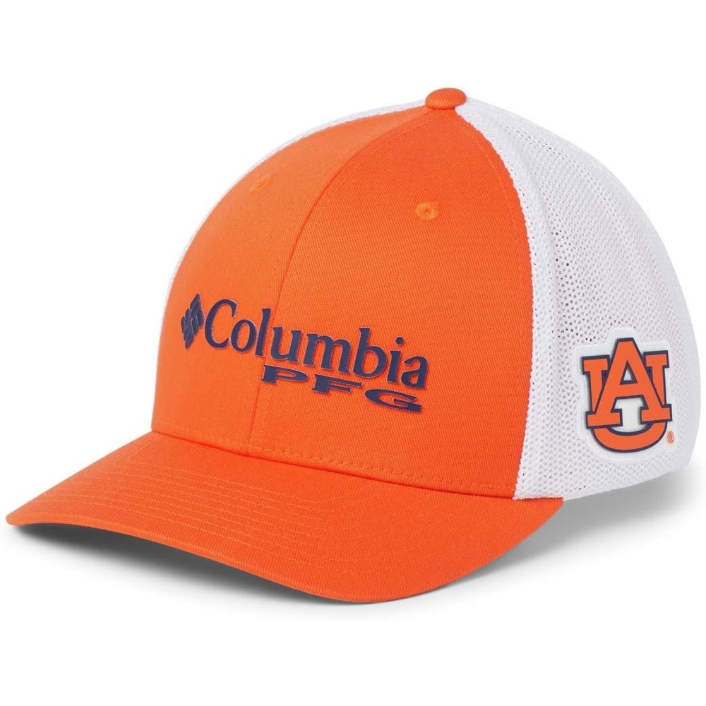 image:imageColumbia NCAA UnisexAdult PFG Mesh Ball Cap LargeXLargeAub Spark Orange