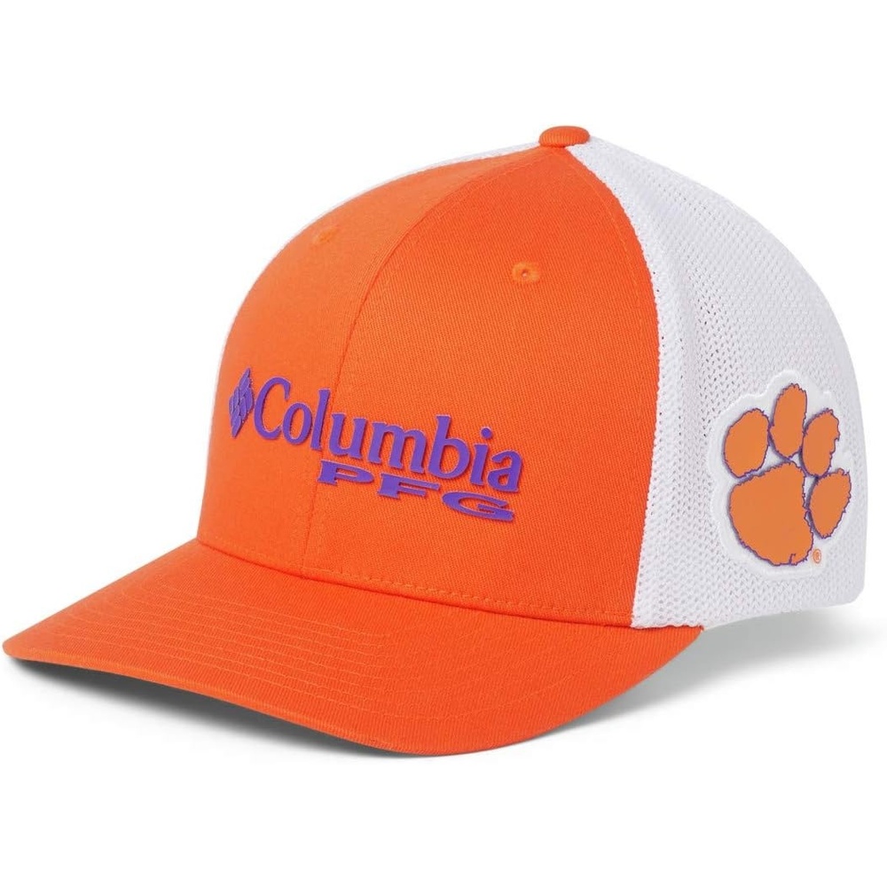 image:imageColumbia NCAA UnisexAdult PFG Mesh Ball Cap LargeXLargeCle Spark Orange