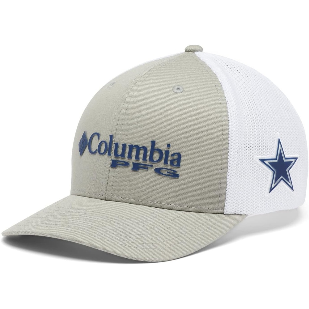 image:imageColumbia NCAA UnisexAdult PFG Mesh Ball Cap LargeXLargeDC Light Grey