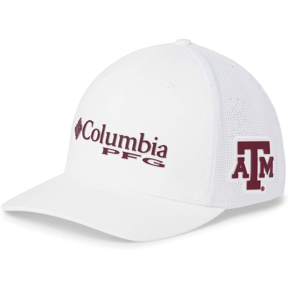 image:imageColumbia NCAA UnisexAdult PFG Mesh Ball Cap LargeXLargeTam White