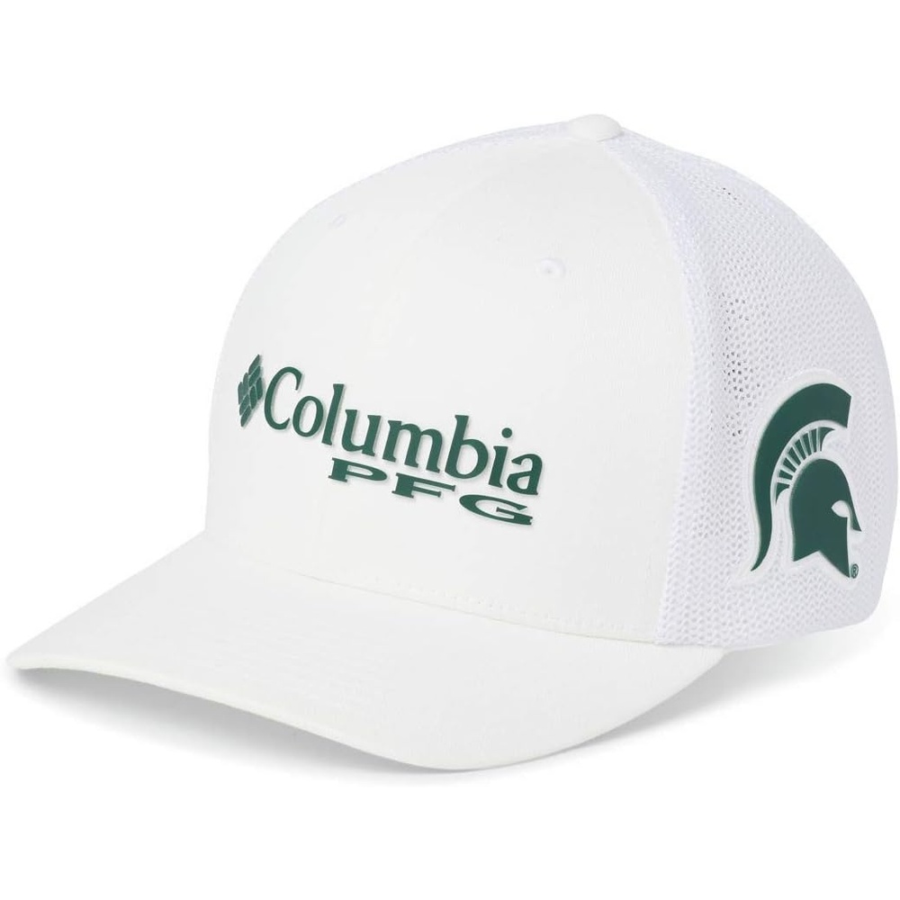 image:imageColumbia NCAA UnisexAdult PFG Mesh Ball Cap LargeXLargeWhite