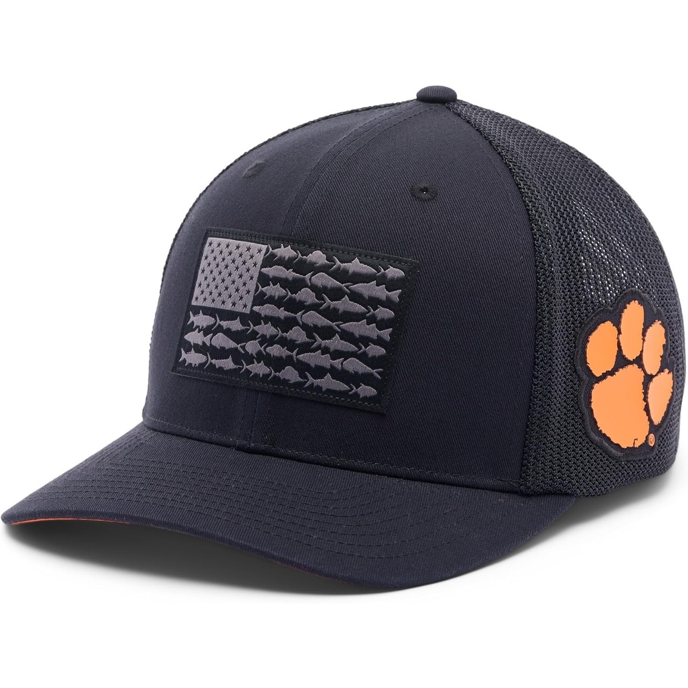image:imageColumbia Unisex Collegiate PFG Mesh Fish Flag Ball CapCle Black