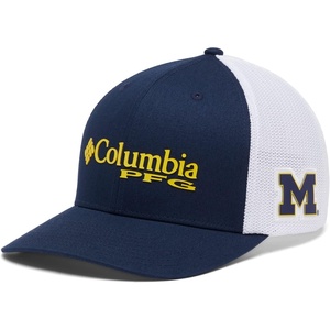 Columbia NCAA Unisex-Adult PFG Mesh Ball Cap Large/X-Large(Um – Collegiate Navy)