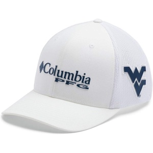 Columbia NCAA Unisex-Adult PFG Mesh Ball Cap Large/X-Large(Wv – White)