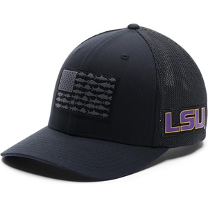 Columbia Unisex Collegiate PFG Mesh Fish Flag Ball Cap(Lsu – Black)