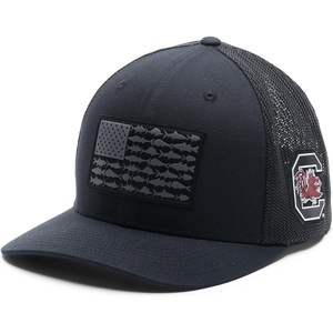 Columbia Unisex Collegiate PFG Mesh Fish Flag Ball Cap(Sc – Black)