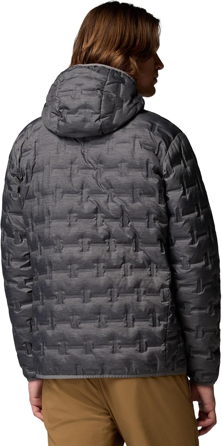 image:imageColumbia Mens Delta Ridge II Down Hooded JacketCity Grey Heather Print