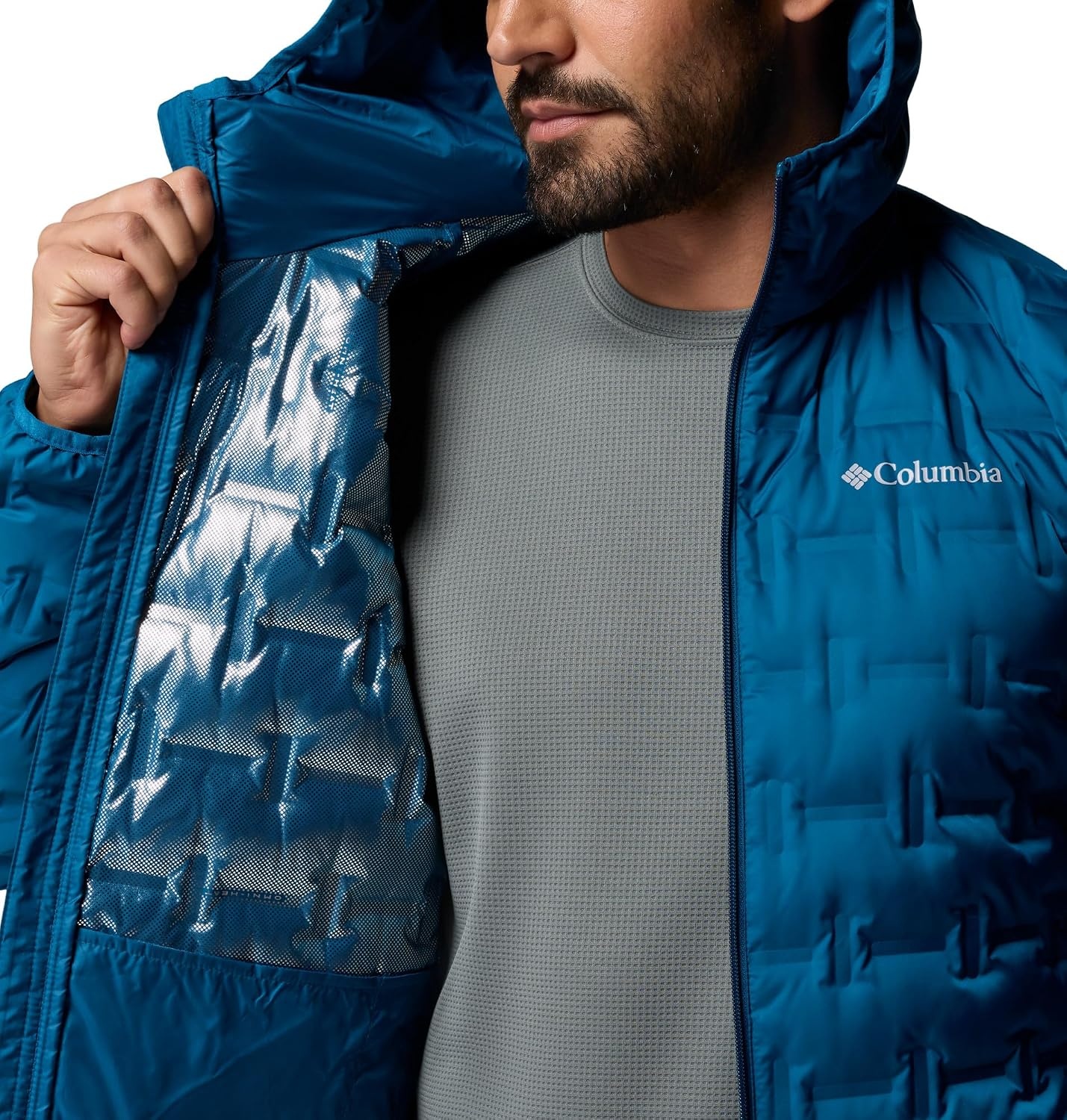 image:imageColumbia Mens Delta Ridge II Down Hooded JacketPhoenix Blue