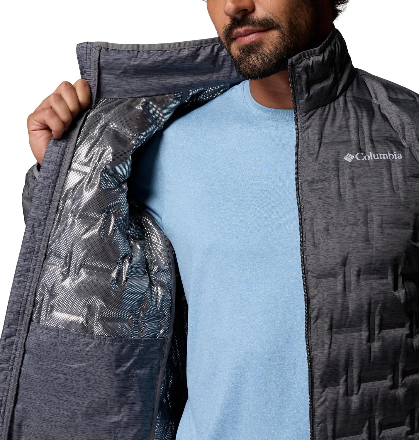image:imageColumbia Mens Delta Ridge II Down JacketCity Grey Heather Print