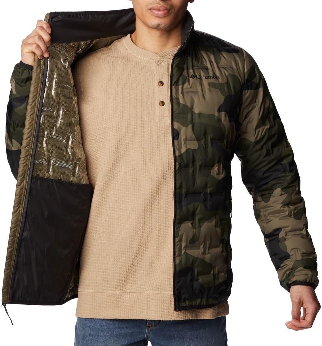 image:imageColumbia Mens Delta Ridge II Down JacketStone Green Mod Camo Print