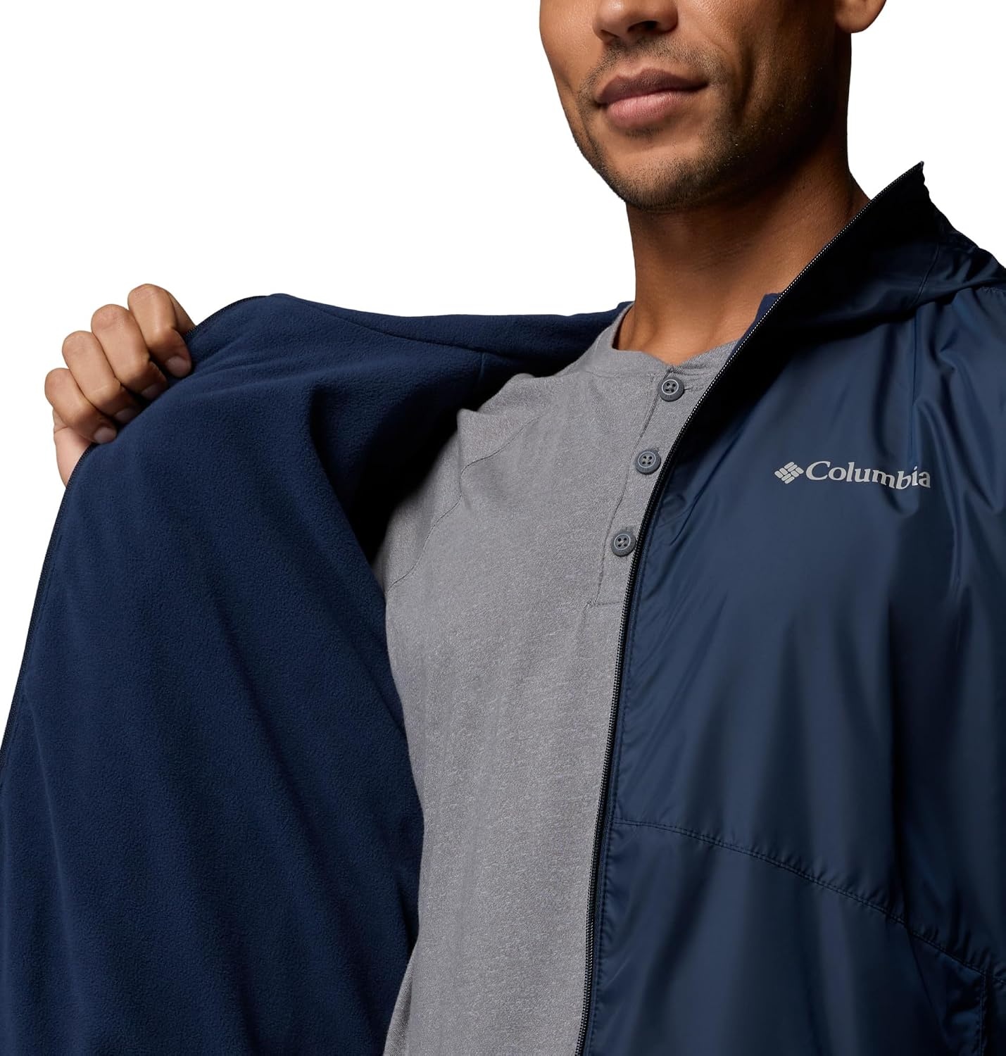 image:imageColumbia Mens Hazen Pines Lined WindbreakerCollegiate Navy