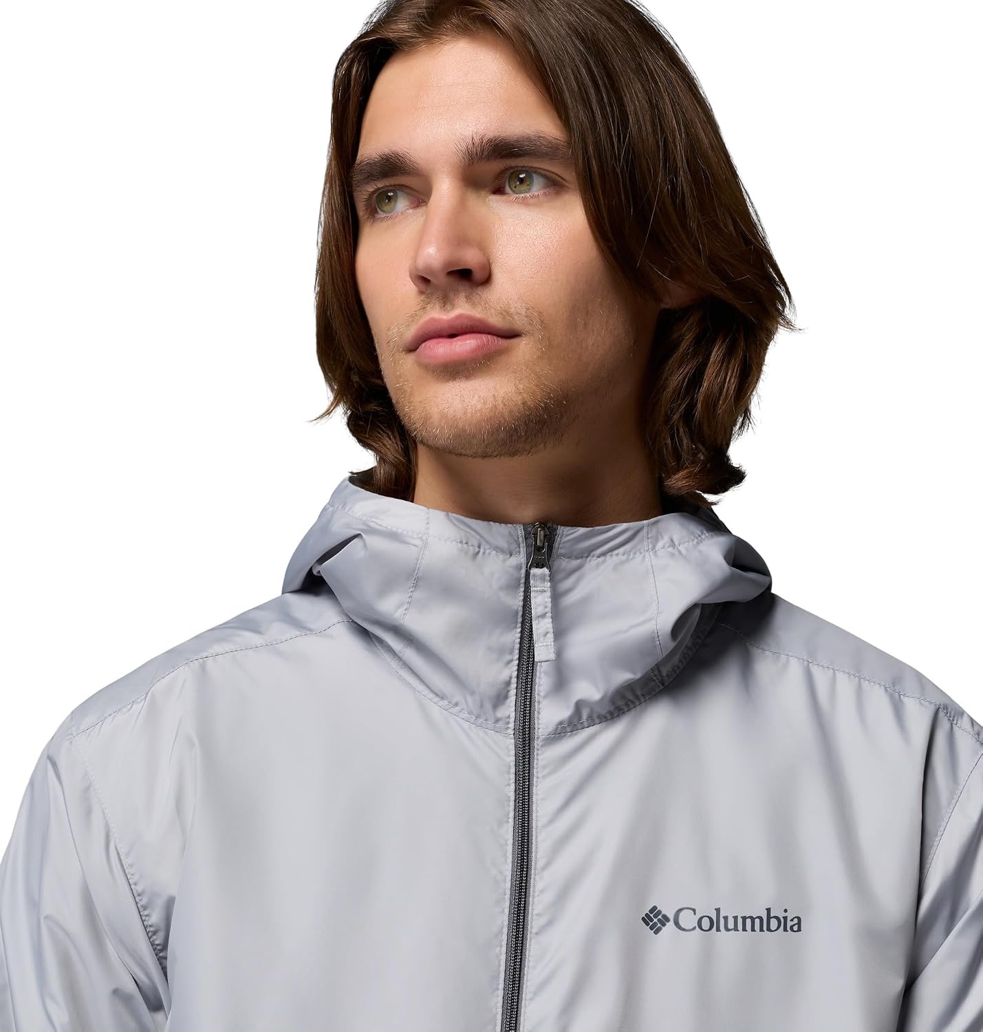 image:imageColumbia Mens Hazen Pines Lined WindbreakerColumbia GreyShark